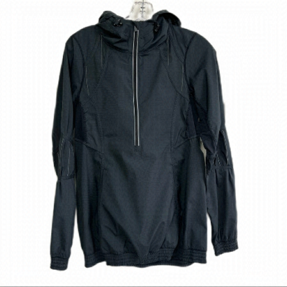 Lululemon | Run Willpower Pullover 1/2 Zip Windbreaker Jacket Size 4 in Black